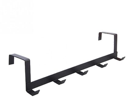 Iron Duurzaam Deur 5 Haken Woonkamer Muur Hanger Hoed Keuken Opslag Zelf Lager Zwart Wit Kleur Lager Ongeveer 5kg Badkamer 01 zwart