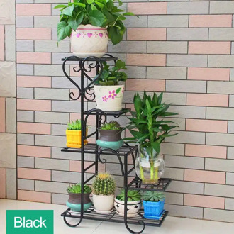 Iron Flower Shelf Balcony Flower Pot Shelf Multi-layer Indoor Living Room Rack Pot Rack European Five-layer Plant Stand
