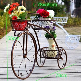 Iron Plant Plank Bloem Rack Nordic Metalen Vloer Plank Multi-layer Fiets Metalen Rekken Planten Stand Outdoor Metalen Tuin decors koper L