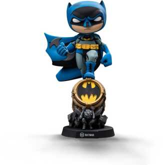 Iron Studios Batman Mini Co. PVC Figure Batman on Bat-Signal (Blue Variant) 15 cm