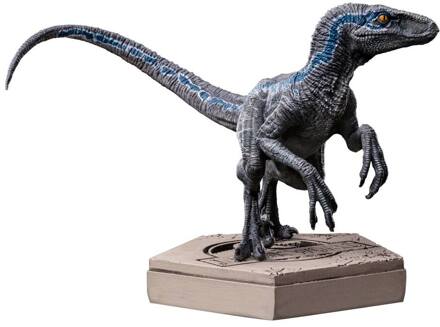 Iron Studios Jurassic World Icons Statue Velociraptor B Blue 7 cm