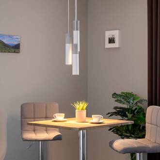 Isabeau hanglamp 3-lamps wit/grijs wit mat, beton grijs