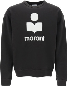 Isabel Marant Flocked Logo Sweatshirt Isabel Marant , Black , Heren - Xl,L,M,S