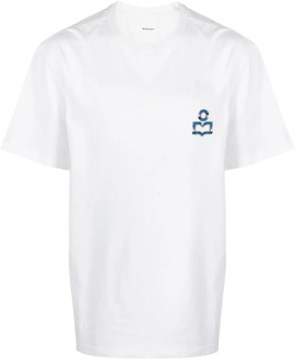 Isabel Marant Hugo Logo Geborduurd T-shirt Isabel Marant , White , Heren - Xl,L,M,S