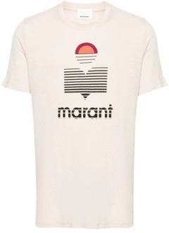 Isabel Marant Karman TEE 23Ec T-Shirts Isabel Marant , Beige , Heren - Xl,L,S