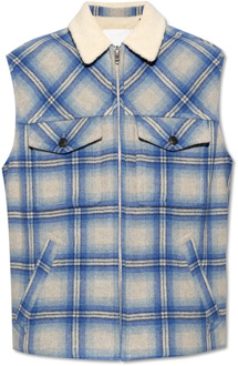Isabel Marant Kiraneo geruite vest Isabel Marant , Blue , Heren - Xl,L,M