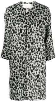 Isabel Marant Leopard Print Zip-Up Coat Isabel Marant , Multicolor , Dames - XS