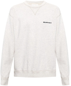 Isabel Marant ‘Mikis’ sweatshirt met logo Isabel Marant , Beige , Heren - Xl,L,M,S,Xs