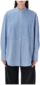 Isabel Marant Ramsey Overhemd met Geplooide Kraag Isabel Marant , Blue , Dames - S,Xs,2Xs