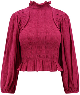 Isabel Marant Roze Shirt met Gedrapeerd Ballonmouw Isabel Marant , Pink , Dames - Xs,2Xs
