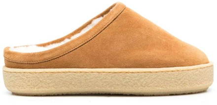 Isabel Marant Suede Flatform Mules met Shearling Voering Isabel Marant , Brown , Dames - 39 Eu,36 Eu,40 EU