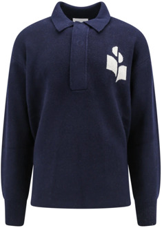 Isabel Marant Sweater met geborduurd logo Isabel Marant , Blue , Heren