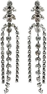 Isabel Marant Transparante zilveren oorbellen met strass Isabel Marant , Gray , Dames - ONE Size