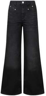 Isabel Marant Wide Jeans Isabel Marant , Black , Dames - S,Xs,2Xs