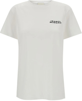 Isabel Marant Witte Logo Print T-shirt Isabel Marant , White , Dames