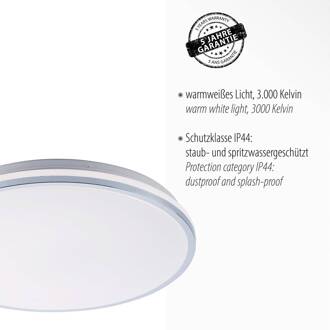 Isabell LED plafondlamp, Ø 49 cm chroom, wit