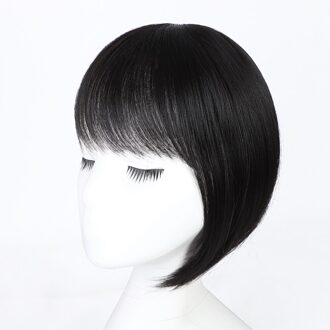 Isaic Licht Bruin Synthetisch Haar Fringe Clip Pony Clip In Hair Extension 3D Natuurlijke Franch Pony Hoge Temperatuur Fiber 2