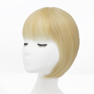 Isaic Licht Bruin Synthetisch Haar Fringe Clip Pony Clip In Hair Extension 3D Natuurlijke Franch Pony Hoge Temperatuur Fiber 24-613