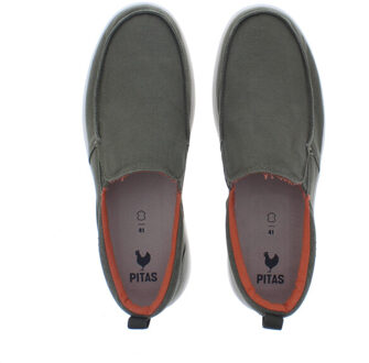 Ischa heren instapper | heren | maat: | canvas Groen - 45