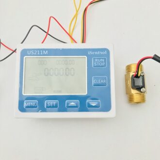 Isentrol US211M Flow Meter Totaliser USC-HS21TI Messing Flow Sensor Totalisator Flow Meting 1-30L/Min Bereik G1/2 "buitendraad