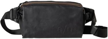 Ishikari RE Hipbag black crossbody dames heuptas Zwart - H 14.5 x B 24 x D 11 cm