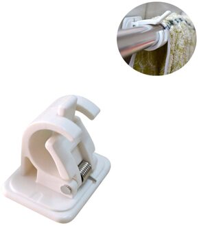 ISHOWTIENDA Zelfklevende Haken Gordijn Staaf Beugel Pole Draperie Haak Houders Voor raam deur gordijnen 4 PCS