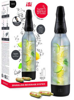 iSi Twist'n Sparkle Virtuoso Startset - 0,95 liter - Onyx