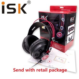 ISK HP-580 Semi open Dynamische Stereo controle-oortelefoon DJ Headset Noise Cancelling Hoofdtelefoon waarderen muziek kijken films met package
