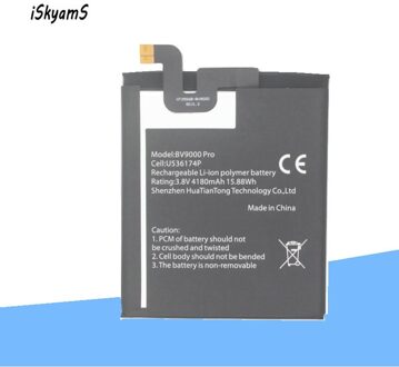 Iskyams 1X4180Mah U536174P BV9000 Batterij Voor Blackview BV9000 Pro BV9000pro Smart Mobiele Telefoon Batterij