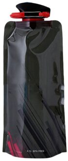 ISKYBOB 700mL Travel Opvouwbare Draagbare Opvouwbare Folding Water Fles Waterkoker Cup voor Reizen Accessoires zwart