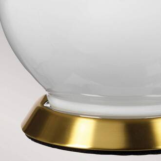 Isla tafellamp messing antiek/roze wit, rosé, antiek messing