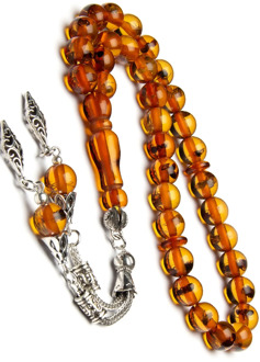 Islamic Tasbih Muslim Rosary Beads 33 Prayer Rosary For Men Bracelet For Men Accessory amber oltu amber stone Handmade Turkey