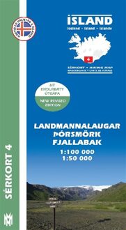 Island Serkort 04 Landmannalaugar - Porsmörk 1 : 100 000