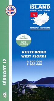 Island Serkort 12 Vestfirdir 1 : 100 000