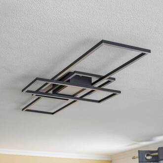 Ismera plafondlamp 3 frames, antraciet zwart mat