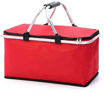 Isolatie Zak Outdoor Picknick Zak Isolatie Picknick Mand Waterdichte Opbergtas Voor Camping Rood