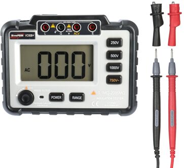 Isolatieweerstandstester Lage Verlies Hoge Verhouding Isolatie Meter Digitale Ohmmeter Megameter 250 V/500 V/1000 V DC Uitgangsspanning