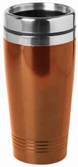 Isoleerbeker RVS metallic oranje 450 ml - Thermosbeker