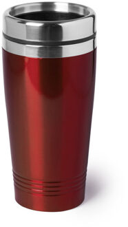 Isoleerbeker RVS metallic rood 450 ml - Thermosbeker