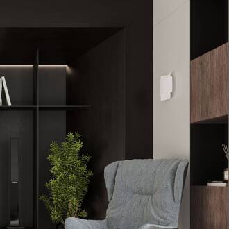 Isotta wandlamp, halfronde, wit wit mat