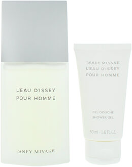 Issey Miyake L'eau D'issey Pour Homme Eau de Toilette 75ml + Douchegel 50ml Cadeauset voor Hem - One Size