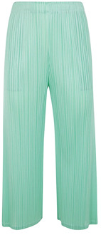 Issey Miyake Wide Trousers Issey Miyake , Green , Dames - Xl,L