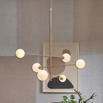 it's about RoMi Carrara Hanglamp - 3-arm - Goud Goud, Wit