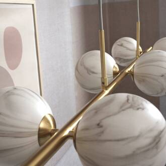 it's about RoMi Carrara Hanglamp - 6-bollen - Goud Goud, Wit