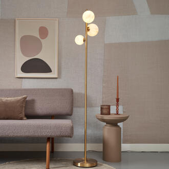 it's about RoMi Carrara Vloerlamp - 3-bol - Goud Goud, Wit