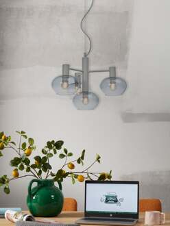 it's about RoMi Hanglamp Bologna - Grijs - 43x43x34cm