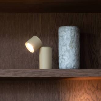 it's about RoMi IT'S ABOUT ROMI LED-batterijtafel lamp Milan, beige, 19 cm