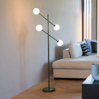 it's about RoMi IT'S ABOUT ROMI Staande vloerlamp Copenhagen, groen, glas, draaibaar groen, wit