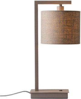 it's about RoMi Tafellamp Boston zand/kap 1815 linnen donker Beige