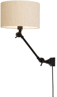 it's about RoMi Wandlamp Amsterdam h.30cm/kap 32x20cm l. linnen, S